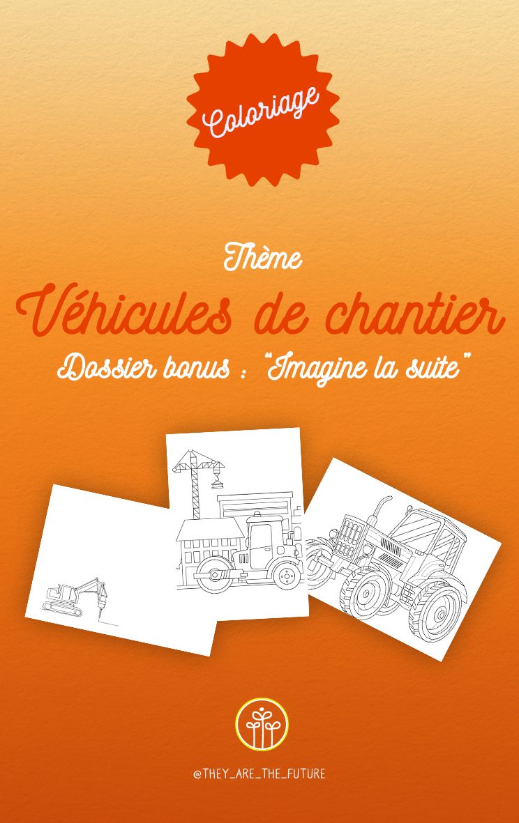 40 Coloring Pages - "Construction Vehicles" Theme