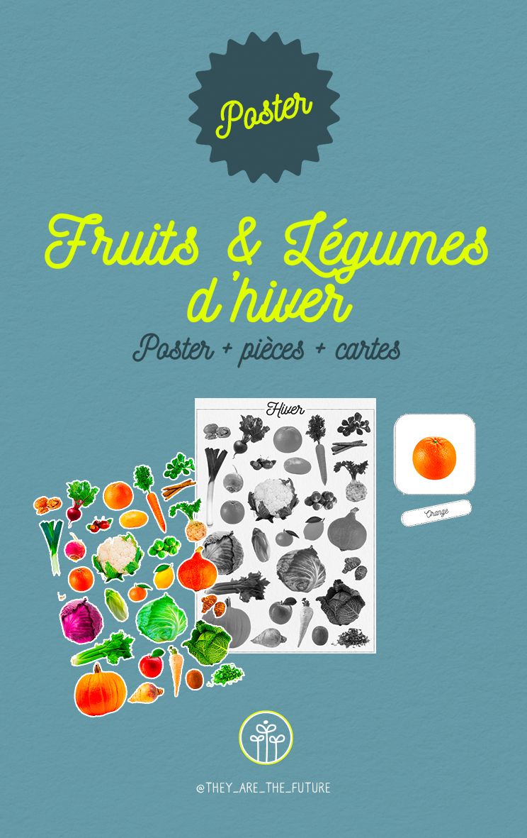 Poster des fruits et légumes - Version Hiver