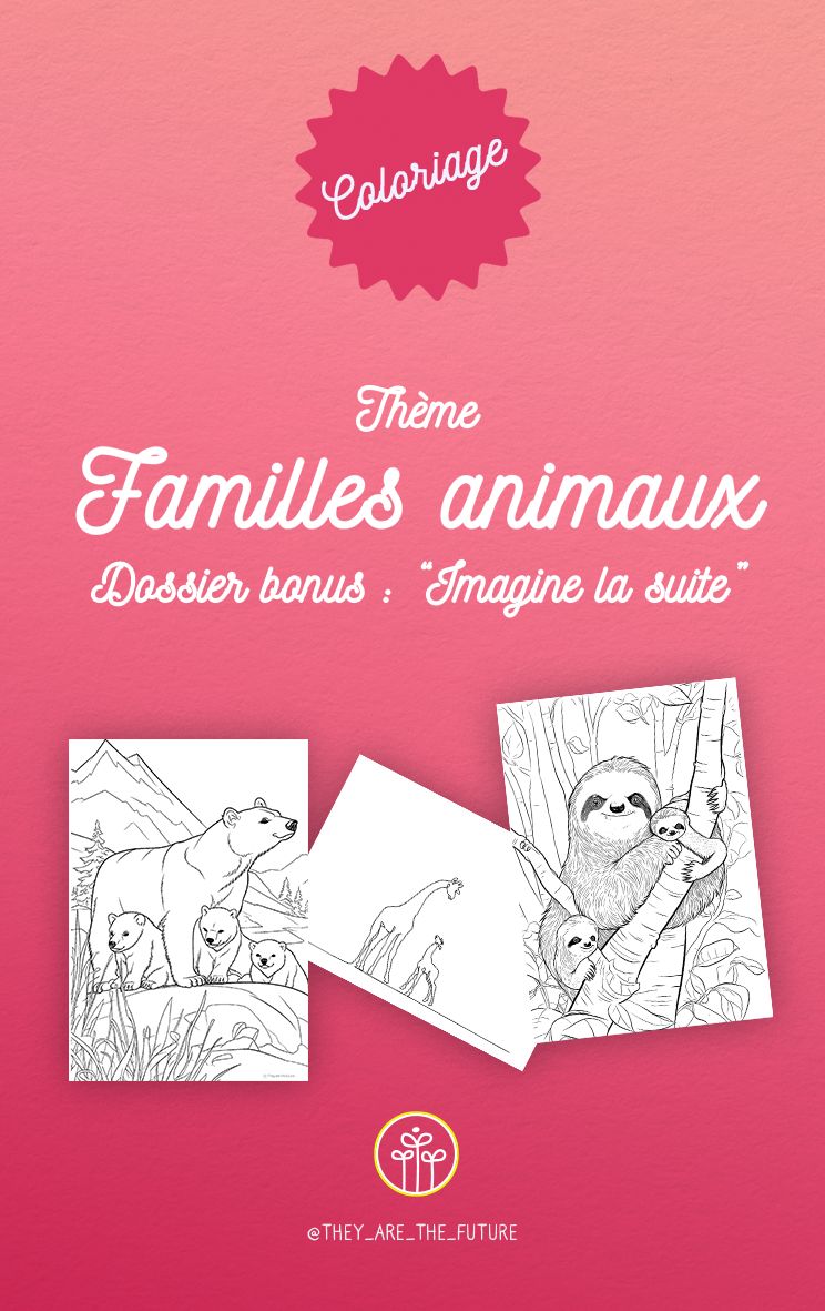 40 coloriages "familles animaux"