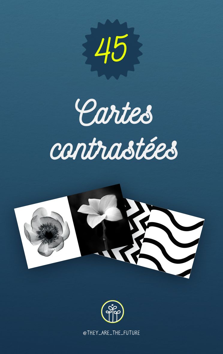 45 contrast cards - baby from 1 month
