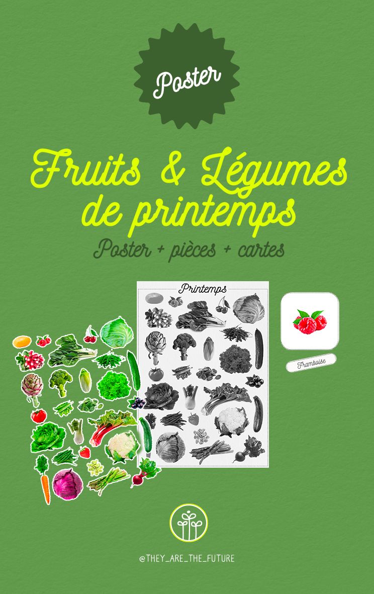 ​Poster des fruits et légumes - Version Printemps