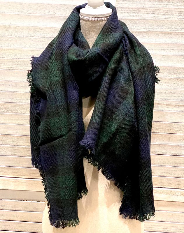 Sciarpa quadri Scozzese Blu