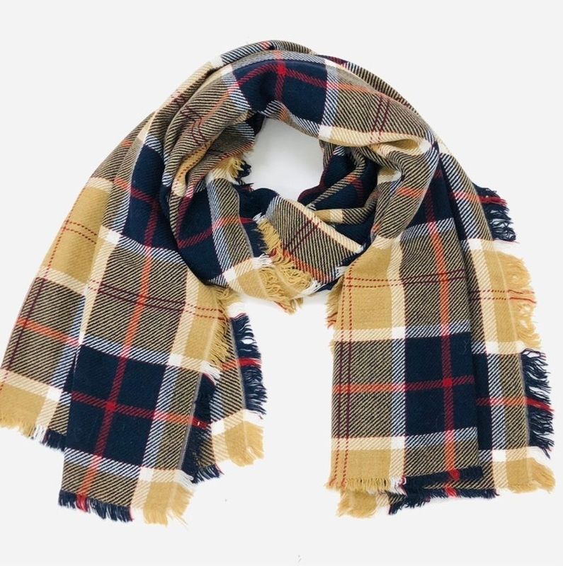 Sciarpa scozzese CAMMELLO /BLU