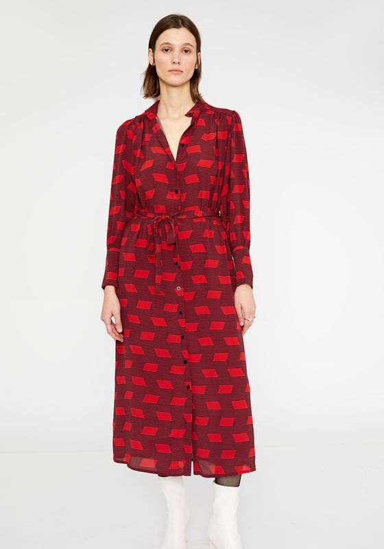 ABITO FANTASIA GEOMETRICA WILD PONY ROSSO RUBINO 41211