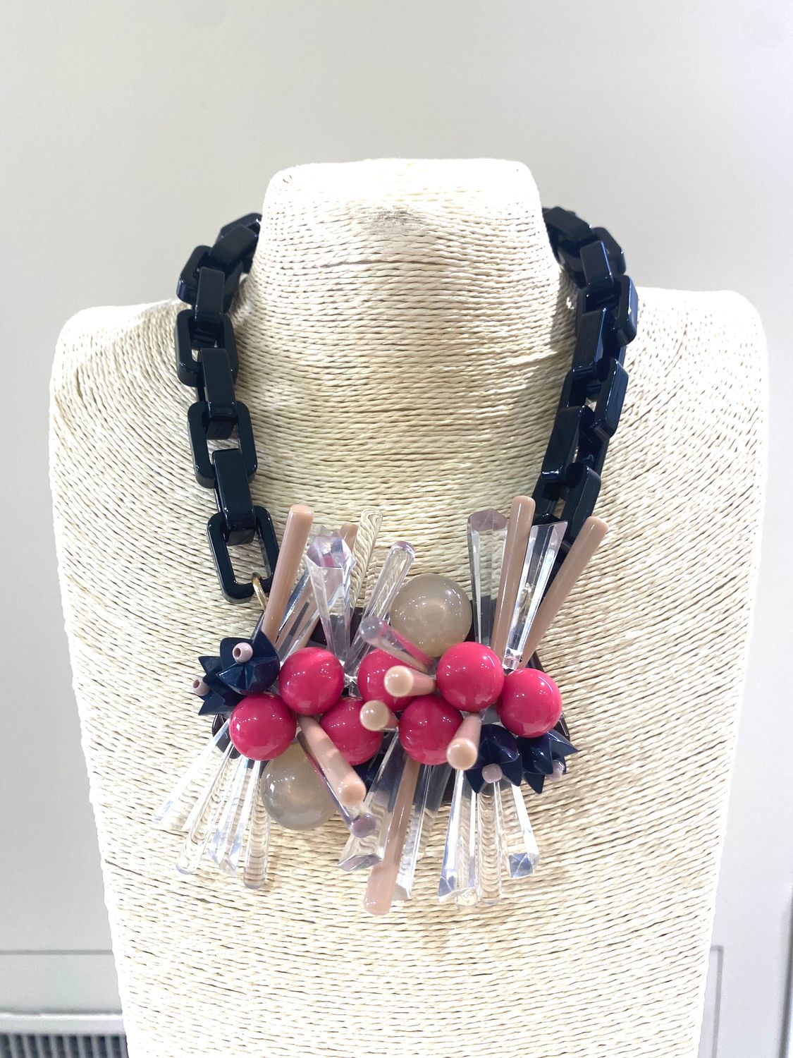 Collana In resina GRAPPOLO FUCSIA