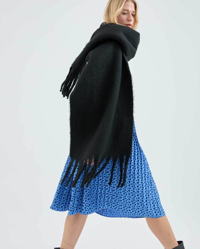 MAXI SCIARPA COMPANIA FANTASTICA 10407 NERO