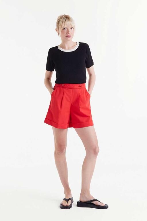 BERMUDA RISVOLTO COMPANIA FANTASTICA 43004 ROSSO