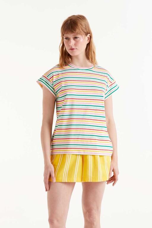 T-SHIRT RIGHE MULTICOLOR  COMPANIA FANTASTICA 42100
