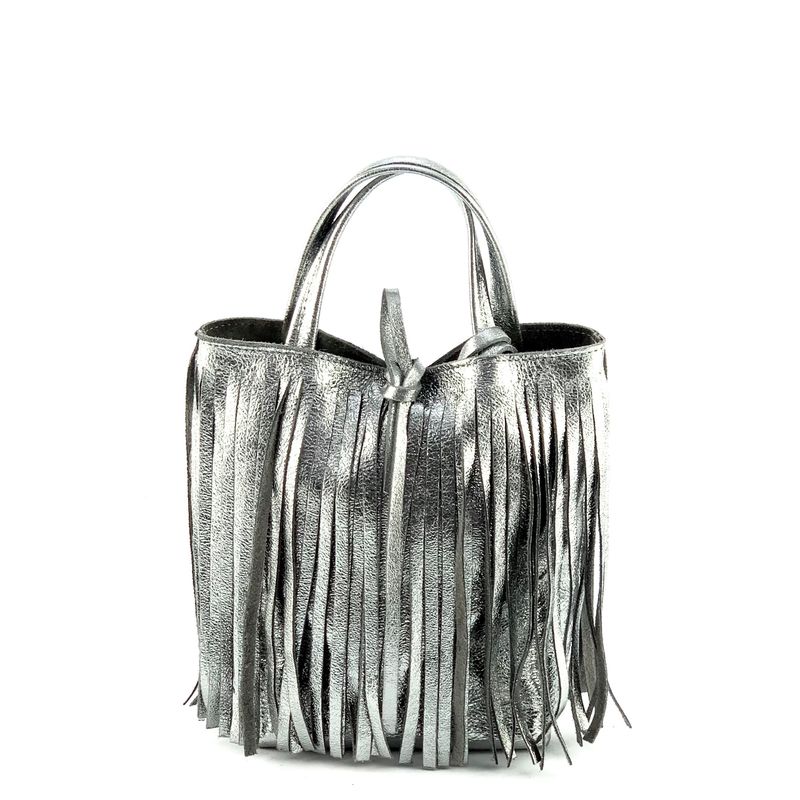 Mini Shopper  LUNA LAMINATA ARGENTO