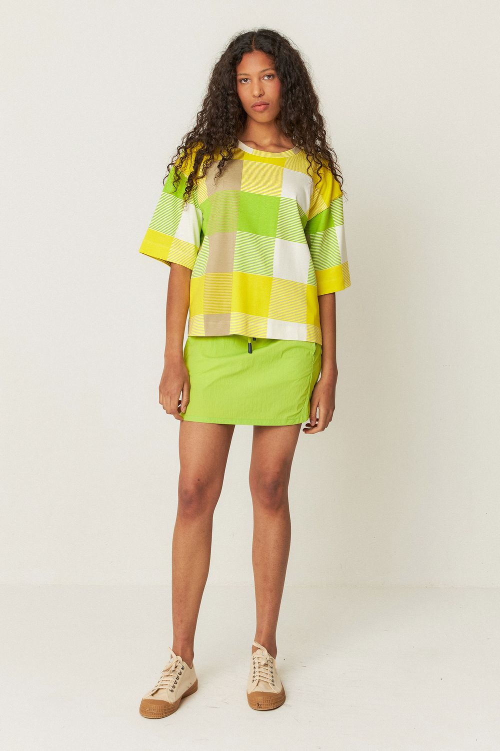 MAGLIA LARIZ SKFK CHECK LIME