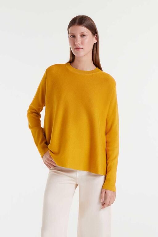 MAGLIA SVASATA  COMPANIA FANTASTICA 10222 SENAPE