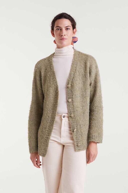 CARDIGAN BOUCLE&#39; COMPANIA FANTASTICA 10308 VERDE SALVIA