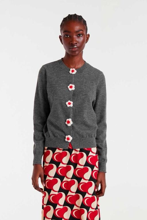 CARDIGAN FIORE COMPANIA FANTASTICA 10352 GRIGIO