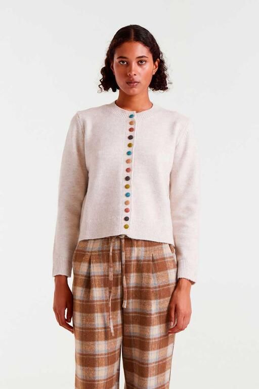 CARDIGAN BOTTONCINI COMPANIA FANTASTICA  10273 BEIGE MELANGE