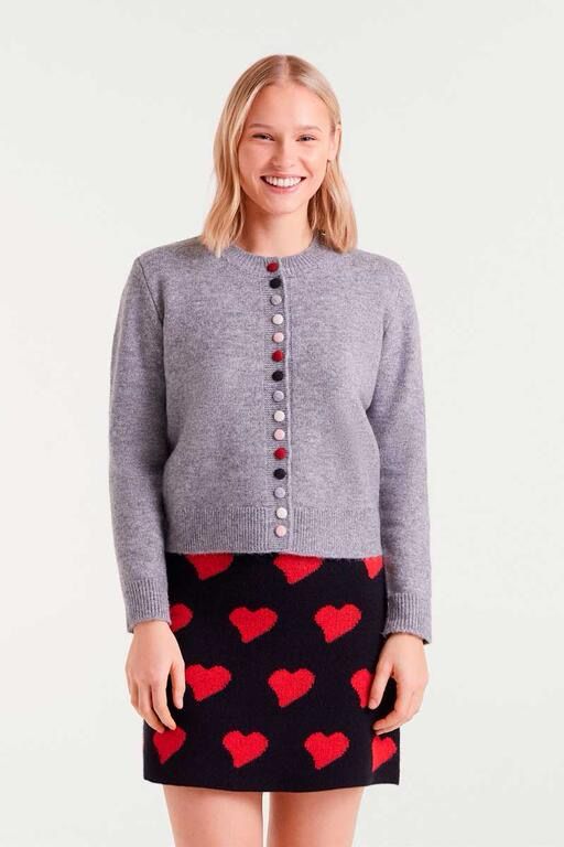 CARDIGAN BOTTONCINI COMPANIA FANTASTICA  10274 GRIGIO MELANGE