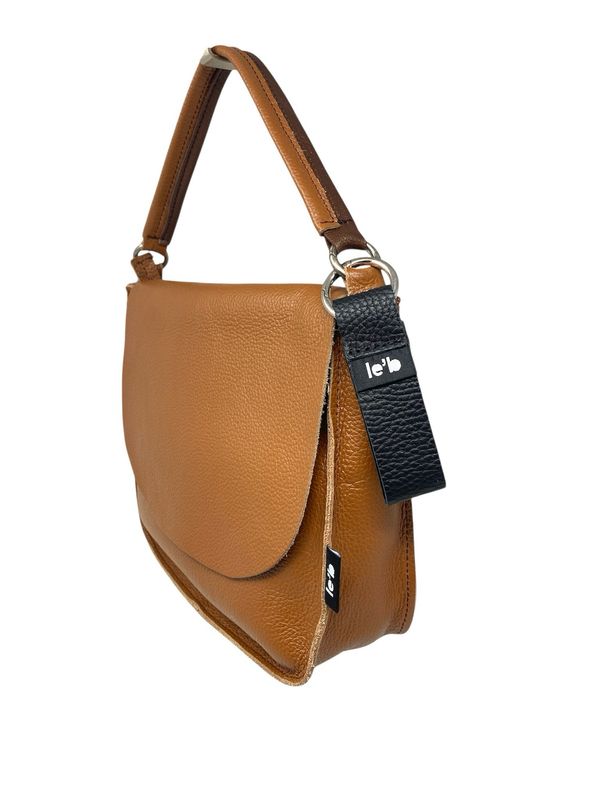 BORSA MARTA MINI le&#39;b CUOIO