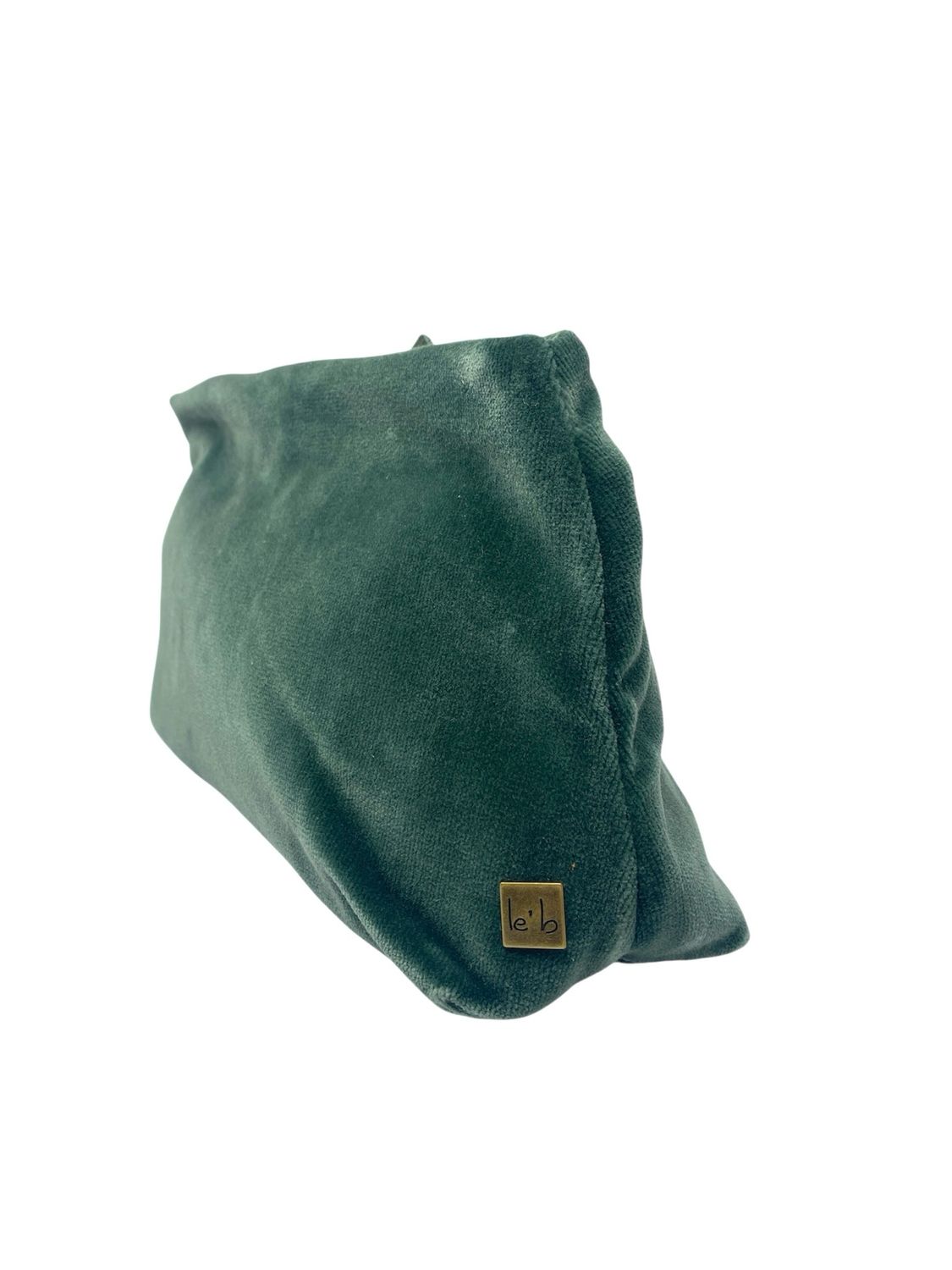 POCHETTE KIM VELLUTO le&#39;b VERDE SMERALDO