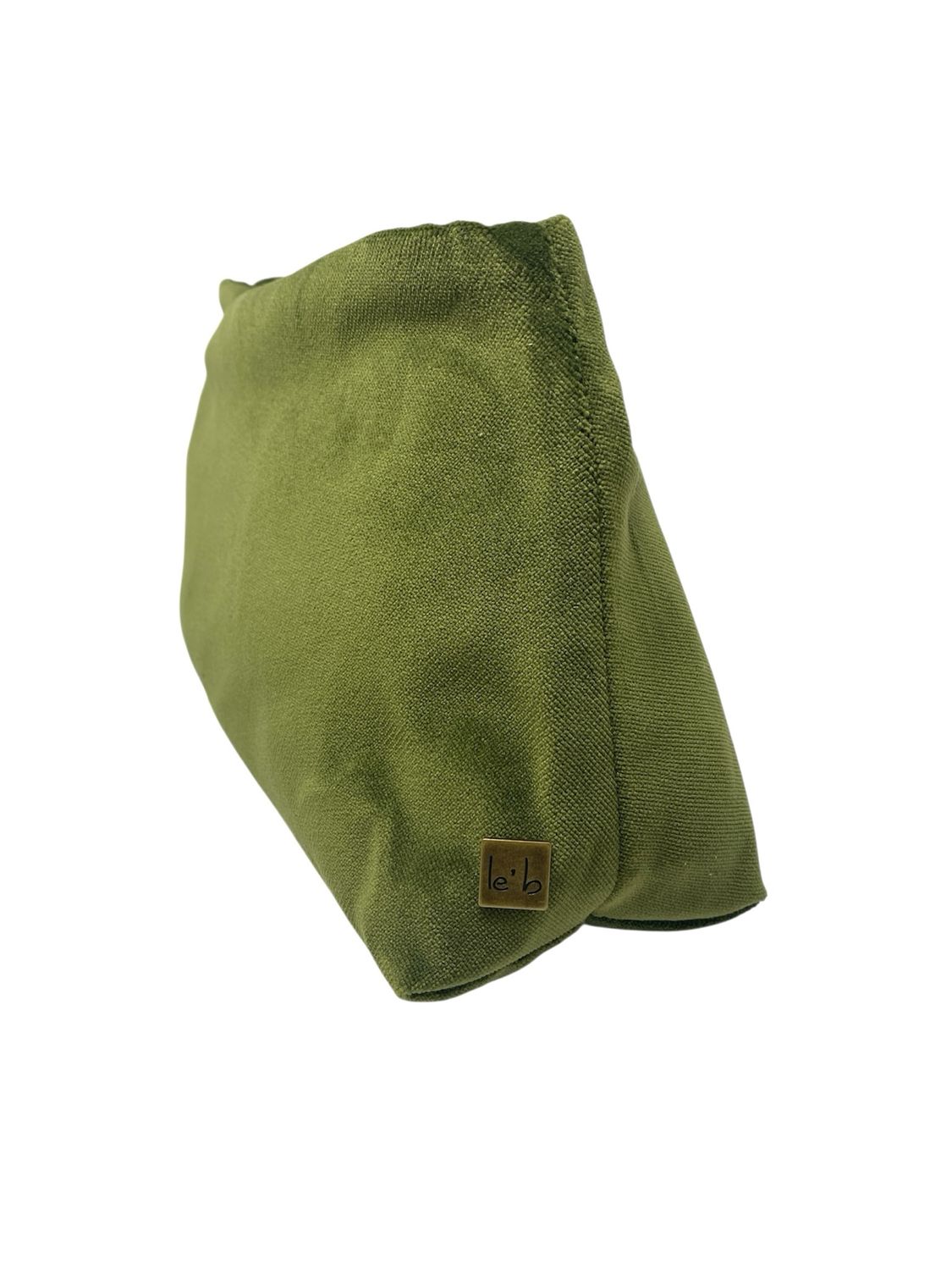 POCHETTE KIM VELLUTO le&#39;b VERDE OLIVA