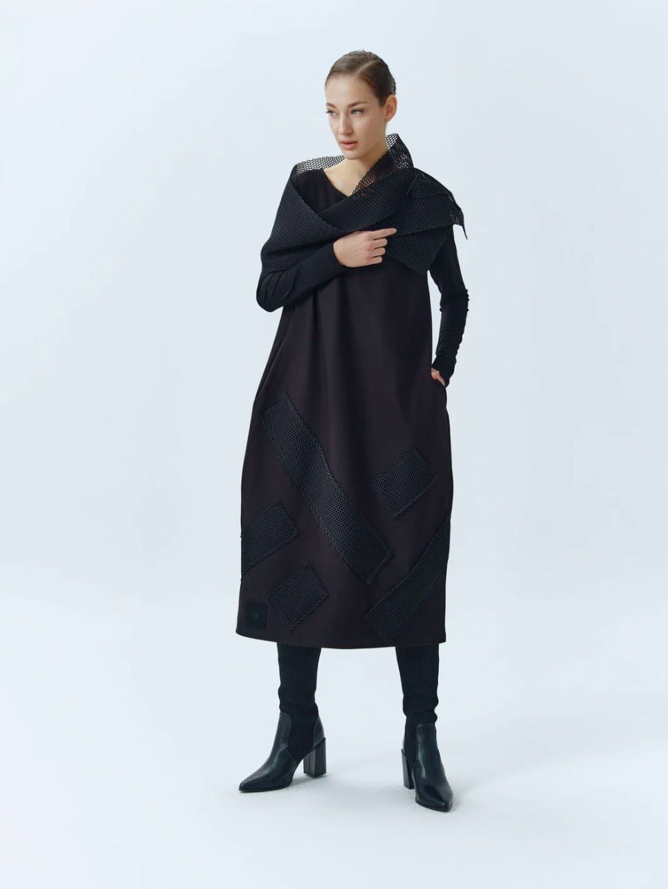 Abito Scarf Inserto IGOR Nero