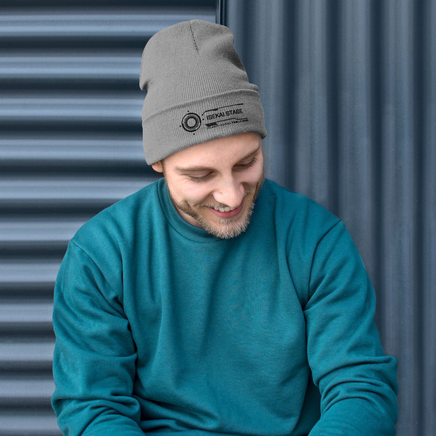 Band Embroidered Beanie