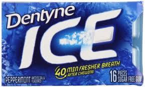 Dentyne Ice Gum Peppermint 9 Count/16 pieces gum