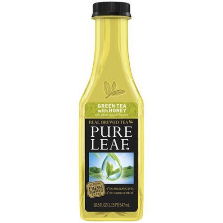 Pure Leaf Green Tea with Honey 18.5 oz Plastic Bottles Case of 12