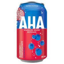 Aha Blueberry Pomegranate Sparkling Water 12 Oz Can- Case of 24