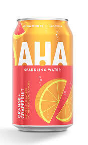 Aha Orange Grapefruit Sparkling Water 12 Oz  Can- Case of 24