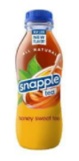 Snapple 16 oz  New Plastic Bottle Honey Sweet Tea - Case of 24