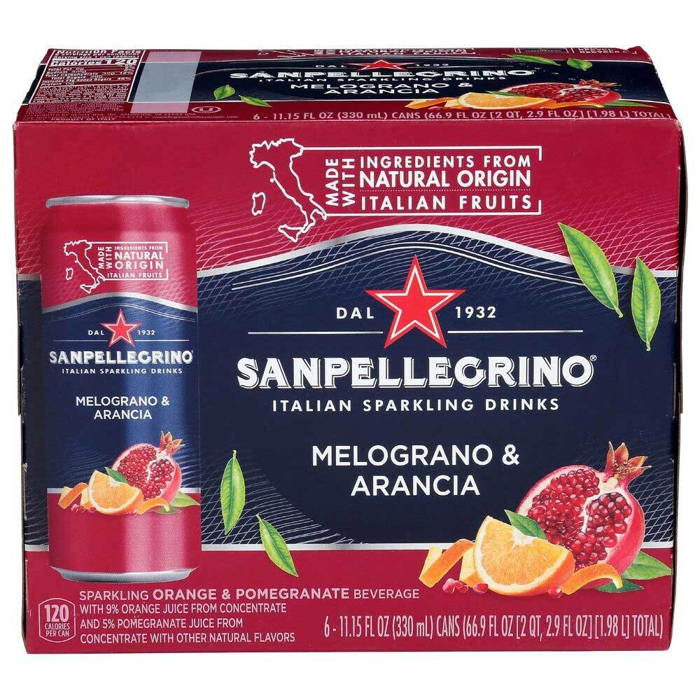 San Pellegrino 24/11.15 oz Slim Can Melograno E Arancia (Pomegranate)