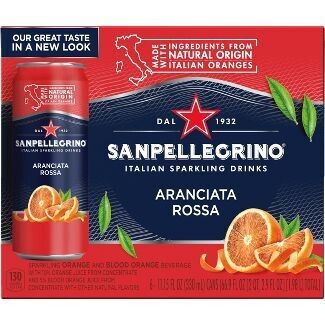 San Pellegrino 24/11.15 oz Slim Can Aranciata Rossa (Blood Orange)
