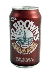 Dr. Browns Cream Soda Cans 12 oz K.F.P.  Case of 24