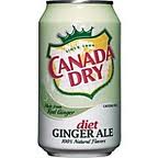 Canada Dry Diet Ginger Ale 12 oz (cans)  - Case of 24