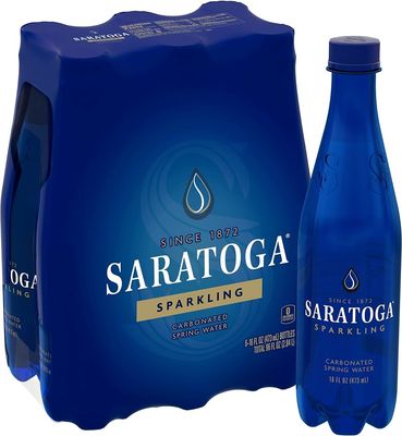 Saratoga 24/16 oz Sparkling Water Plastic Bottles