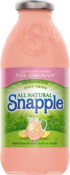 Snapple 16 oz New Plastic Bottle Pink Lemonade - Case of 24