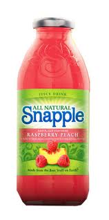 Snapple 16 oz New Plastic Bottle Raspberry Peach - Case of 24