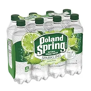 Poland Spring Sparkling Lime Water 24/16 oz Bottle