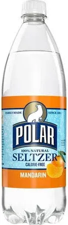 Polar Mandarin Orange Seltzer 12/1 Liter Plastic Bottles