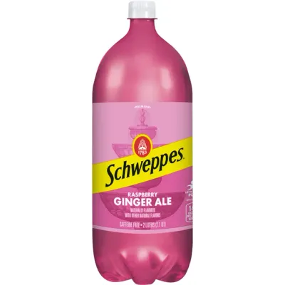 Schweppes Raspberry Ginger Ale - 2 Liter - Case of 6