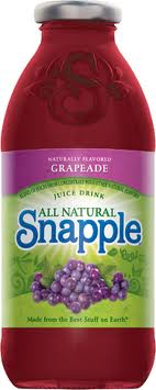 Snapple 16 oz New Plastic Bottle Grapeade - Case of 24