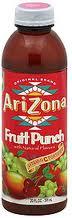 Arizona 20 oz $1.25 Plastic Bottles Fruit Punch - Case of 24