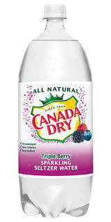 Canada Dry Triple Berry Seltzer 2 Liter- Case of 6