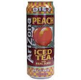 Arizona 23.5 oz Cans Diet Peach - Case of 24