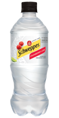 Schweppes Cranberry Lime Seltzer - 20 oz - Case of 24