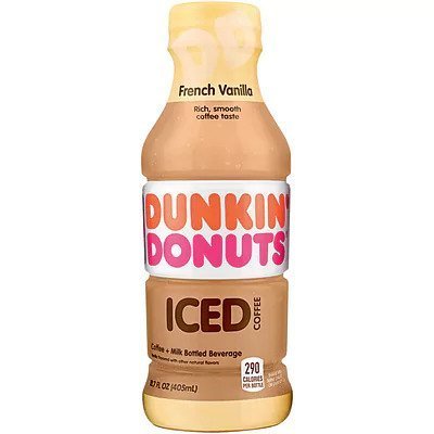Dunkin Donuts French Vanilla Iced Coffee 12/13.7 oz bottles