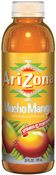 Arizona 20 oz Plastic Bottles Mango - Case of 24