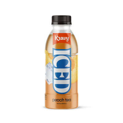 Kravy Peach Tea Plastic Bottle  Case of 24 16.9 Oz