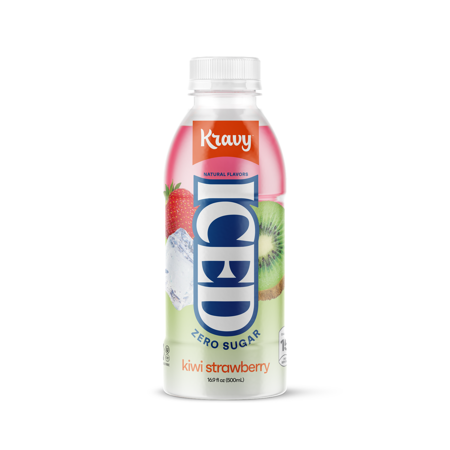 Kravy Zero Kiwi Strawberry Plastic Bottle  Case of 24 16.9 Oz