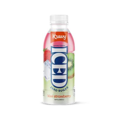 Kravy Zero Kiwi Strawberry Plastic Bottle  Case of 24 16.9 Oz