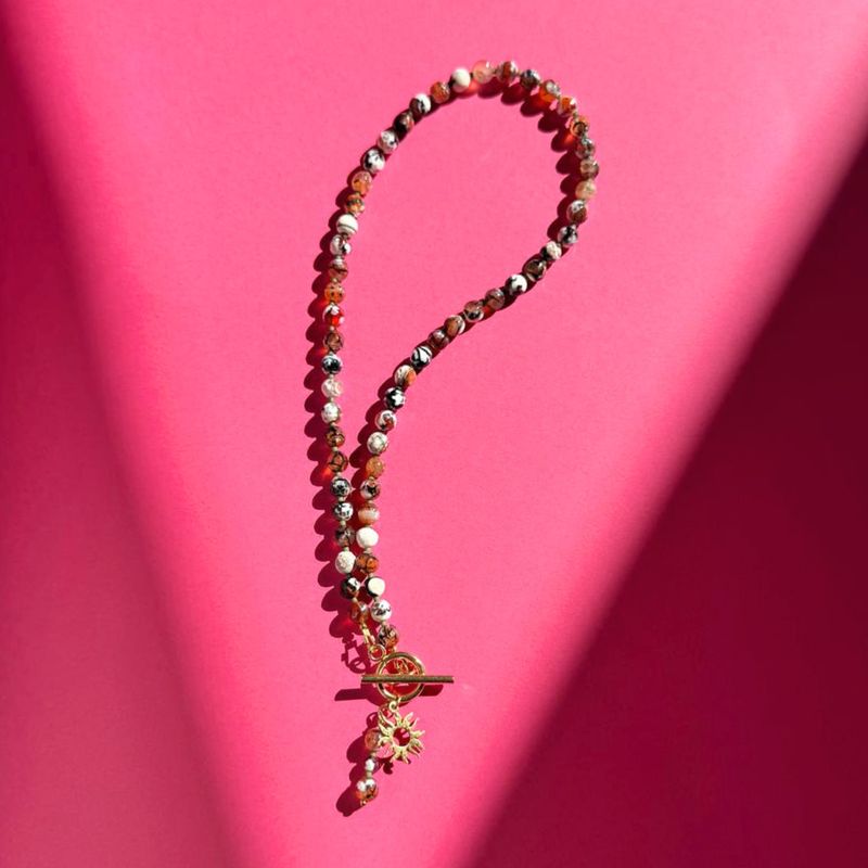 Naszyjnik "Agatowe słońce"